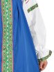 Русский народный костюм "Забава" женский льняной синий сарафан и блузка XL-XXXL фото 4 — Samogon-sam.ru