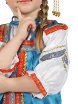 Русский народный костюм "Василиса" детский голубой атласный сарафан и блузка 7-12 лет фото 3 — Samogon-sam.ru