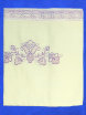 Скатерть прямоугольная цвет топленого молока с фиолетовой вышивкой и кружевом арт. 1С-968, 230х150 фото 1 — Samogon-sam.ru