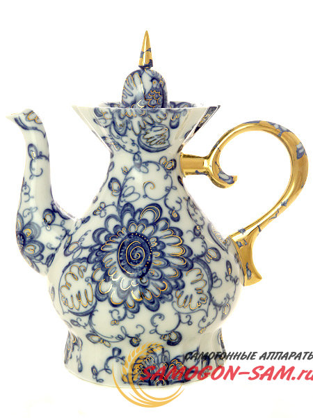 Чайник заварочный форма Шатровая рисунок Поющий сад Императорский фарфоровый завод фото 1 — Samogon-sam.ru