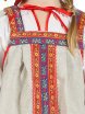 Русский народный костюм "Забава" для девочки льняной бежевый сарафан и блузка 1-6 лет фото 4 — Samogon-sam.ru