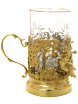 Набор для чая "Близнецы" позолоченный Златоуст фото 3 — Samogon-sam.ru