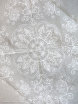 Скатерть круглая серая со светлым кружевом и кружевной вышивкой арт. 1нхп-648, d-150 фото 4 — Samogon-sam.ru